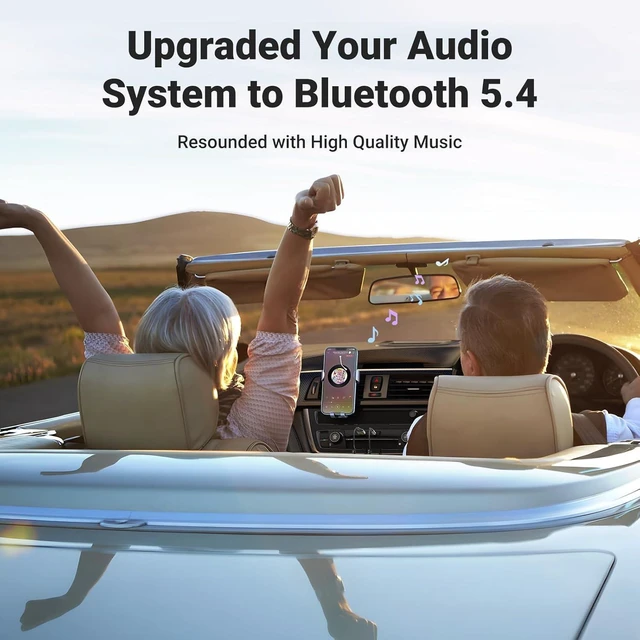 Alt view image 3 of 7 - UGREEN Aux to Bluetooth 5.4 Adapter 3.5mm Bluetooth Receiver for Car USB 2.0 to 3.5mm Jack Kit with Built-in Microphone Aux Input for Hands-Free Calls Compatible with Car Speaker and Home Audio