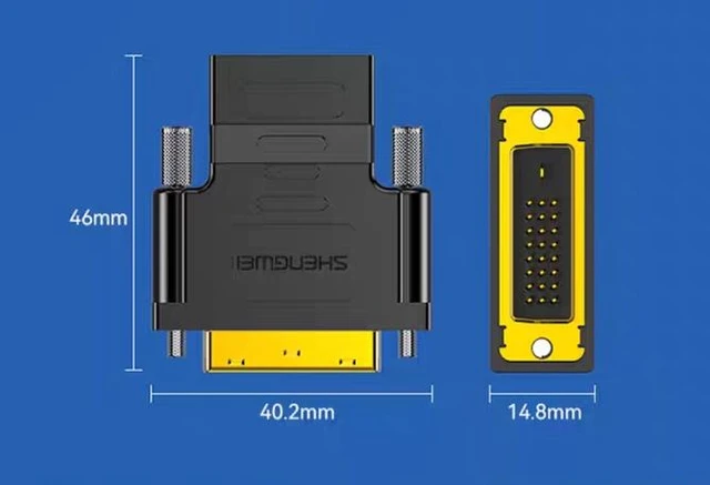 Alt view image 6 of 7 - DVI to HDMI Adapter 2-Pack Bi-Directional DVI Male to HDMI Female Converter Support 1080P 3D for PS3 PS4 TV Box Blu-ray Projector HDTV(DVI to HDMI)
