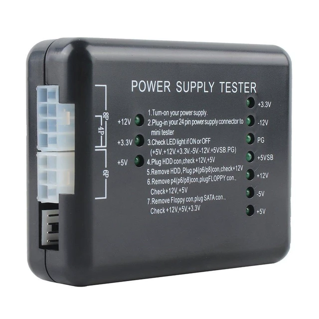 Alt view image 2 of 6 - PC Power Supply Tester ATX Power Supply Diagnostic Tool, Computer PSU Tester, Digital LCD Display for Voltage Testing, PC Power Checker for Desktop Power Supplies