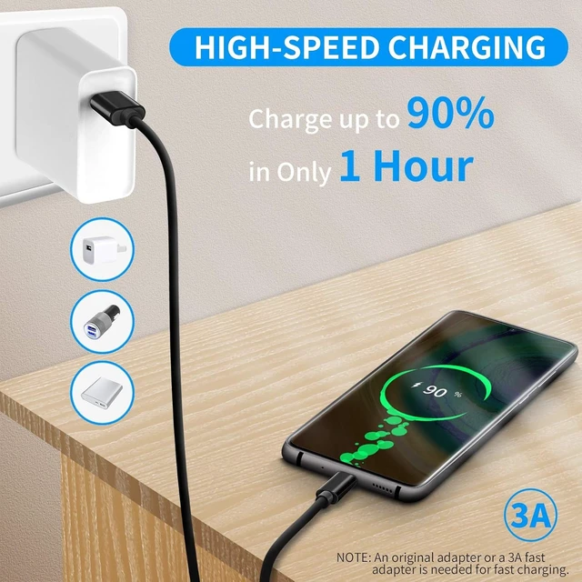 Alt view image 2 of 7 - USB C Cable-3FT USB C to USB A 3.1 Gen 2 Cable Type C 3A Fast Charge & 10Gbps Data Sync Cable for Android Auto iPhone 16/15 Plus/16 Pro Max MacBook Galaxy S22/S21/S20/Note20 Pixel