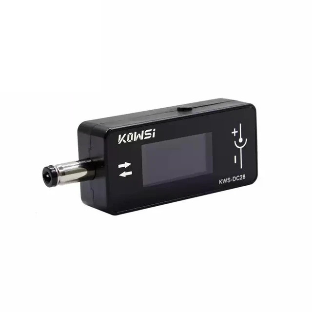 Alt view image 3 of 5 - KWS-DC28 DC Power Meter 0-12A Current Range, 4-30V, 5525 Jack, 0.96" HD Screen, Voltage/Current/Power/Capacity Test
