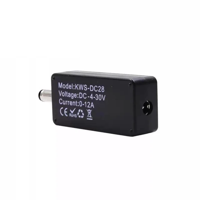 Alt view image 4 of 5 - KWS-DC28 DC Power Meter 0-12A Current Range, 4-30V, 5525 Jack, 0.96" HD Screen, Voltage/Current/Power/Capacity Test