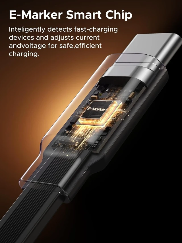 Alt view image 6 of 7 - 100W Nexode Retractable USB C Cable Type C Cord USB C Charger Cable for iPhone 17/16/15 MacBook Pro/Air Galaxy S25/S24/S23 iPad Pro/Air Pixel 10/9 Switch AirPods Black 3.3FT
