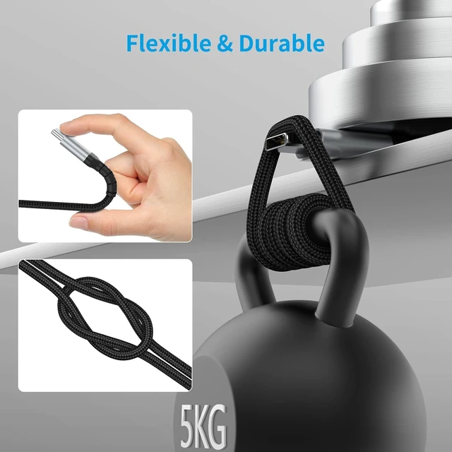 Alt view image 4 of 7 - 6 Inch USB C Charger Cord 2 Pack Short USB C to C Cable Braided Fast Charging USBC Cable Compatible with iPhone 15 Galaxy S23 Ultra Google Pixel