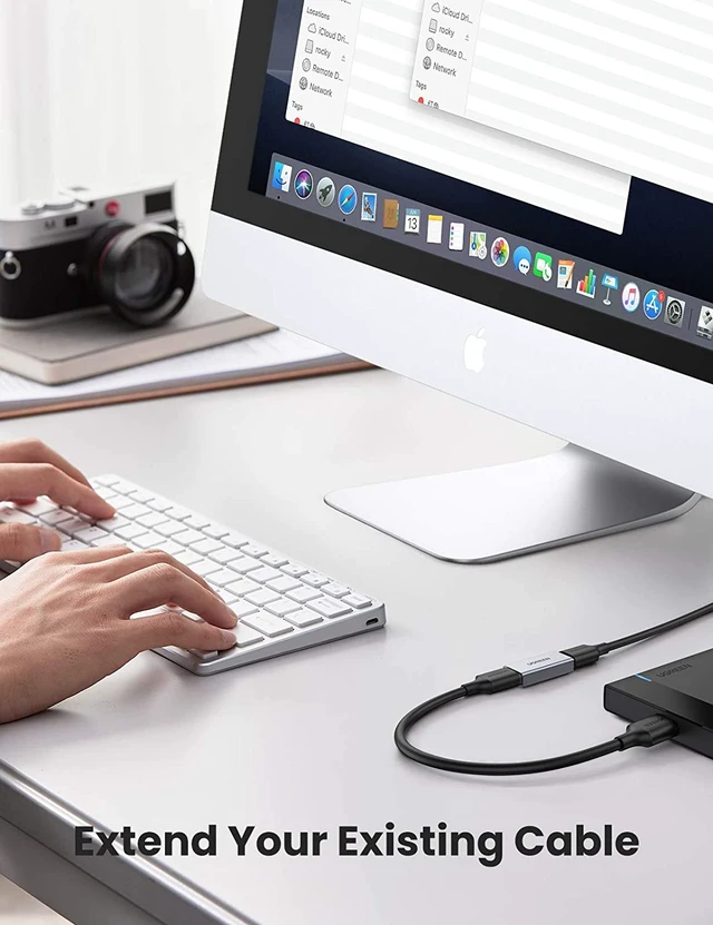 Alt view image 4 of 7 - UGREEN USB to USB Adapter 2 Pack USB 3.0 Type A Female to Female Adapter Aluminum Extension Connector USB 3.0 Coupler Female to Female Adapter Grey