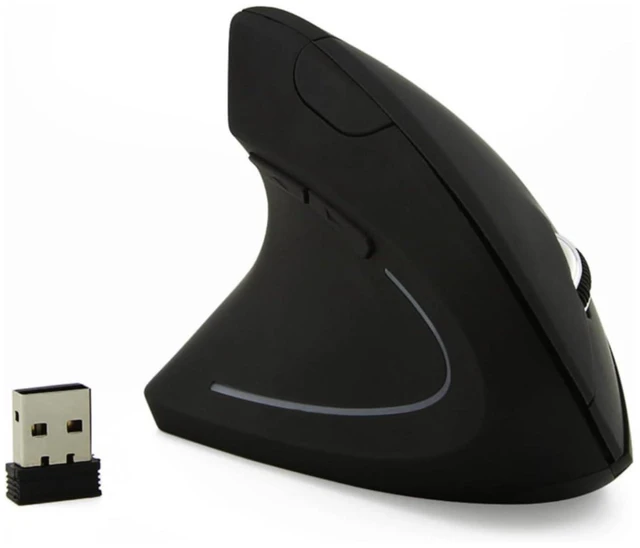 Main image of Left Handed Mouse, Ergonomic 2.4GHz Vertical Optical Wireless Mouse with USB Receiver DPI (800/1200/1600) for PC Computer Laptop Macbooks,Cordless Mice Specially for Lefty Left-handers(black)