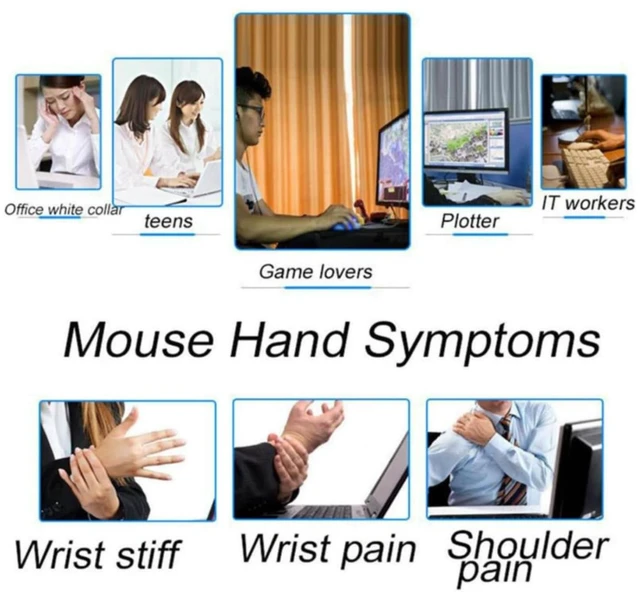 Alt view image 4 of 5 - Left Handed Mouse, Ergonomic 2.4GHz Vertical Optical Wireless Mouse with USB Receiver DPI (800/1200/1600) for PC Computer Laptop Macbooks,Cordless Mice Specially for Lefty Left-handers(black)
