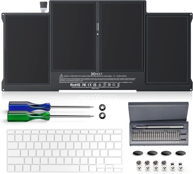 Main image of Replacement Laptop Battery for Apple MacBook Air 13 inch A1466 A1369 with Replacement Screw Driver