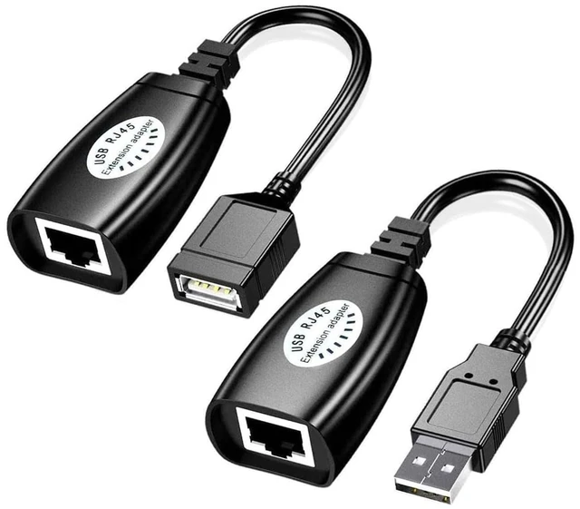 Alt view image 8 of 14 - USB Over Ethernet Extender to Rj45 Adapter for Cat 6/6e/5/5e UP to 50m/164ft, USB to Ethernet Adapter for Laptop, Compatible with Computers, Mobile Phones, Keyboards, U Disks, Printers