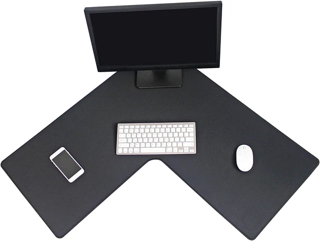 Alt view image 3 of 7 - LPadds L Shaped Mouse Pad - Large, 3mm thickness, Stitched Edges, Water Resistant - Corner Mouse Mat for L Shaped Desk, Corner Desk and Gaming Setup