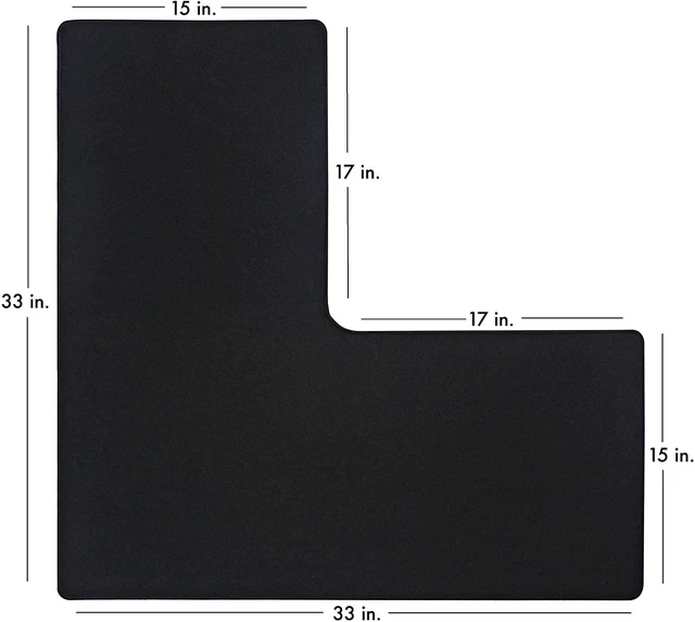 Alt view image 5 of 7 - LPadds L Shaped Mouse Pad - Large, 3mm thickness, Stitched Edges, Water Resistant - Corner Mouse Mat for L Shaped Desk, Corner Desk and Gaming Setup