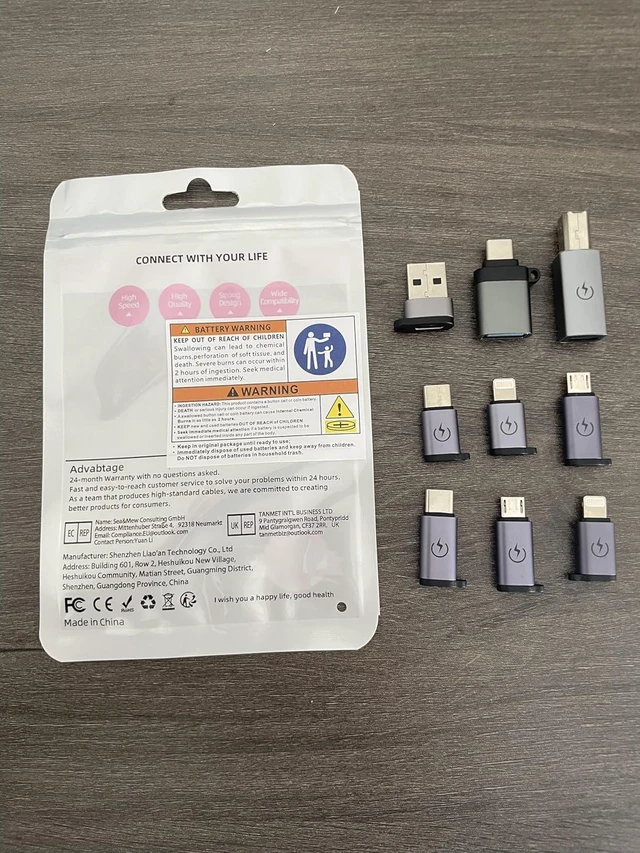 Alt view image 6 of 7 - USB C to Micro Adapter USB C to Micro Adapter Micro to USB C Adapter USB C to USB Adapter USB to USB C Adapter USB C to USB B Adapter 9 Stck.