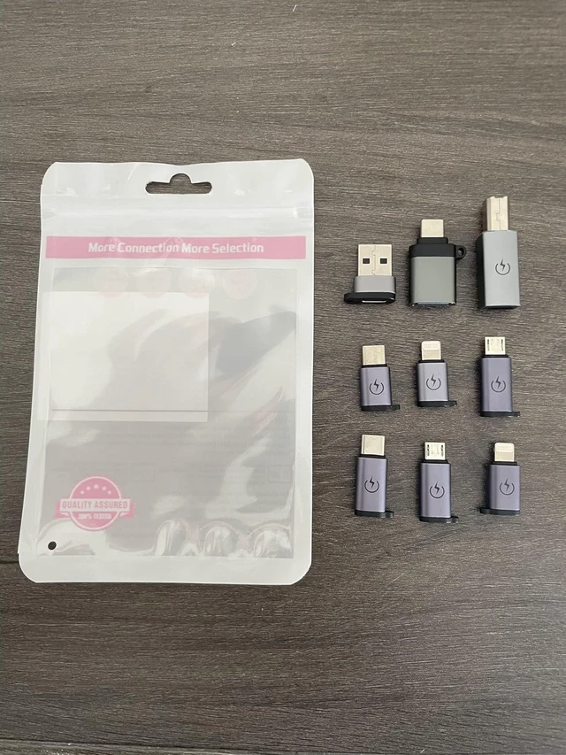 Alt view image 7 of 7 - USB C to Micro Adapter USB C to Micro Adapter Micro to USB C Adapter USB C to USB Adapter USB to USB C Adapter USB C to USB B Adapter 9 Stck.