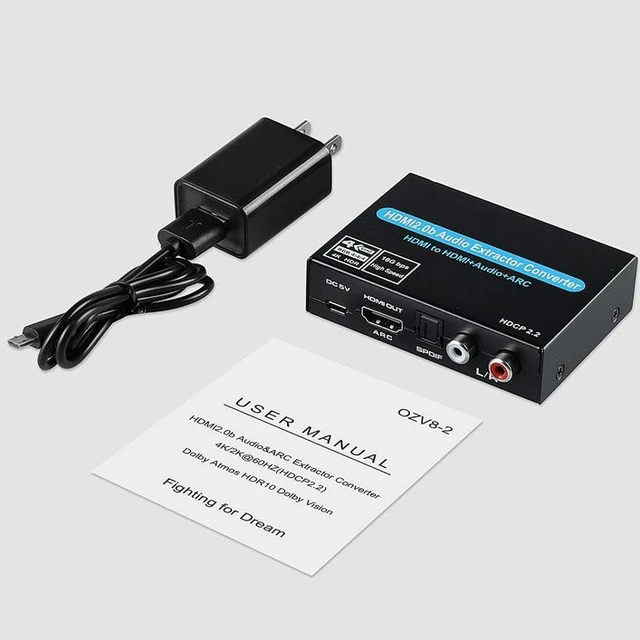Alt view image 2 of 5 - Torpedo Nova HDMI 2.0 Audio Extractor, HDMI to HDMI+ARC+Optical+RCA, HDCP 2.2, Standalone Audio Operation