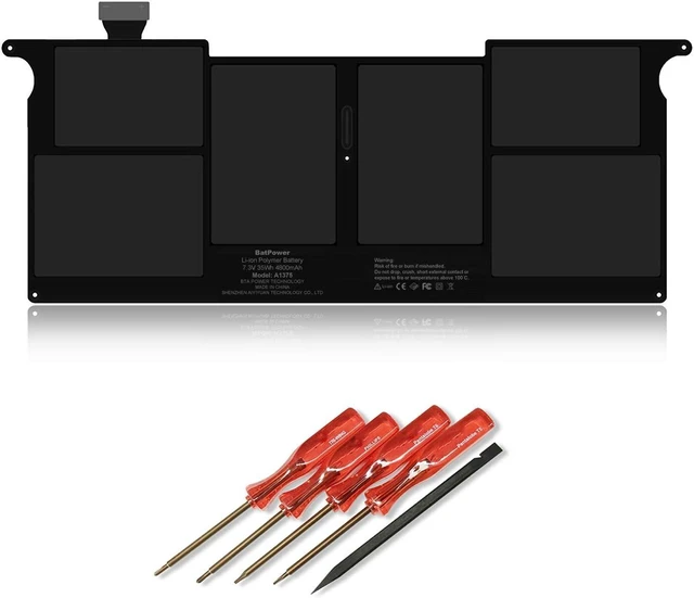 Main image of BatPower A1375 Replacement Laptop Battery for Apple Late 2010 MacBook Air 11-inch A1370 EMC 2393 Battery MacBook Air 11" A1370 Apple A1375 Battery 35Wh