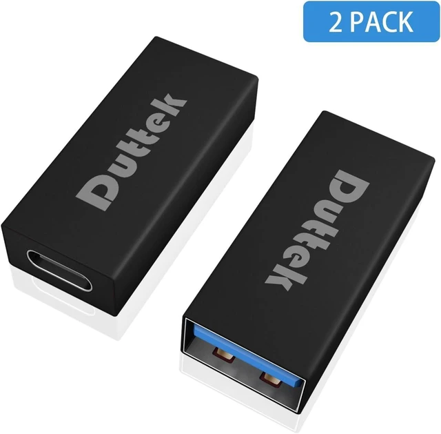 Alt view image 6 of 7 - USB C Female to USB A Female Adapter 5Gbps Data Power Type-C to Type-A Converter OTG Adapter Compatible with MacBook Pro Laptop 2 Pack (Black)