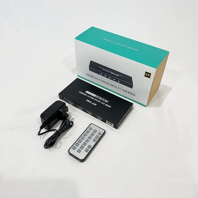 Alt view image 6 of 6 - MT-VIKI 4K HDMI Multiviewer 4x1 w/IR Remote, 4K@30Hz Seamless HDMI Switcher 4 in 1 Out for PS4/PS5/Security Camera