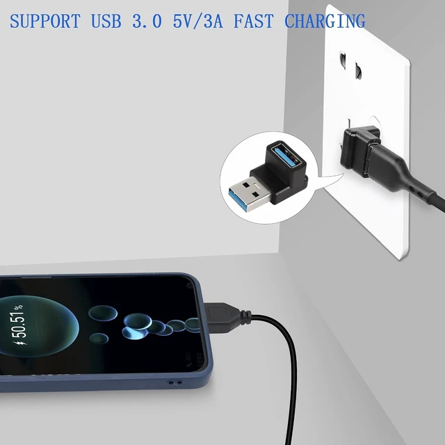 Alt view image 3 of 7 - 90 Degree USB 3.1 Adapter USB A Male to Female Right Angle Connector 10Gbps USB Type A 3.1 Data Transfer Converter Coupler OTG for PC Laptop Power Bnak 2Pcs