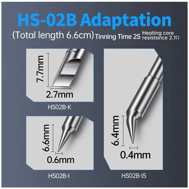 Alt view image 2 of 5 - F210 Soldering Iron Tips for HS03 HS02B DWS200, F210-K, I, IS Replacement Tips, Constant Temperature Solder Iron Head