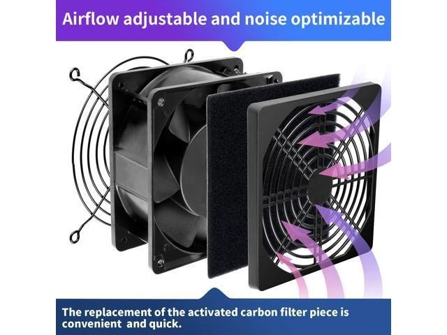 Alt view image 2 of 6 - 120V Solder Smoker Absorber Remover Fume Extractor Smoke Prevention DIY Working Cooling Fan Soldering with spare Carbon filter SXDOOL SXD12038B1LM