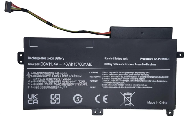 Main image of Batterymarket AA-PBVN3AB Replacement Laptop Battery Compatible with Samsung NP370R4E NP370R5E NP450R4E NP450R5E NP510R5E 11.4V 43Wh/3780mAh