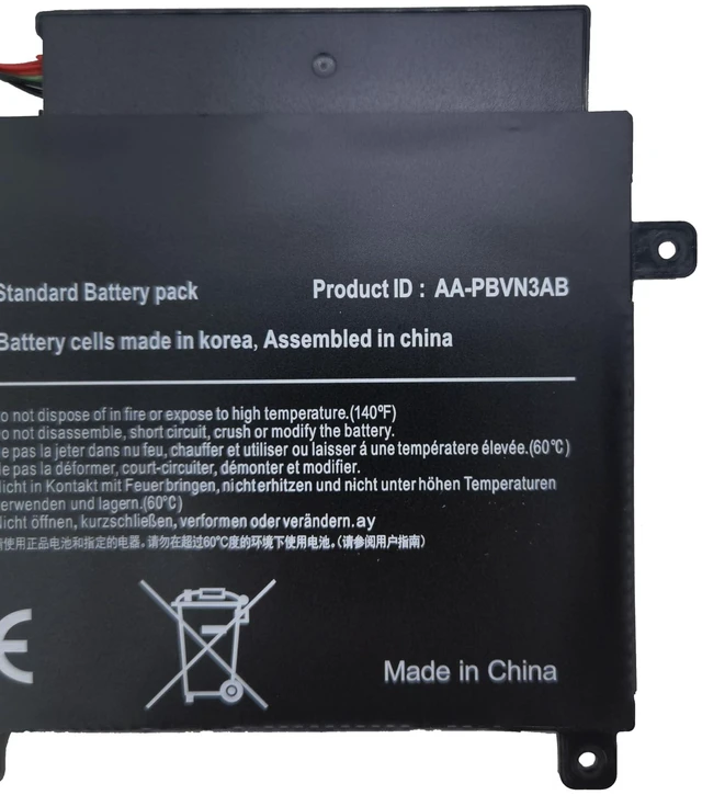 Alt view image 3 of 5 - Batterymarket AA-PBVN3AB Replacement Laptop Battery Compatible with Samsung NP370R4E NP370R5E NP450R4E NP450R5E NP510R5E 11.4V 43Wh/3780mAh