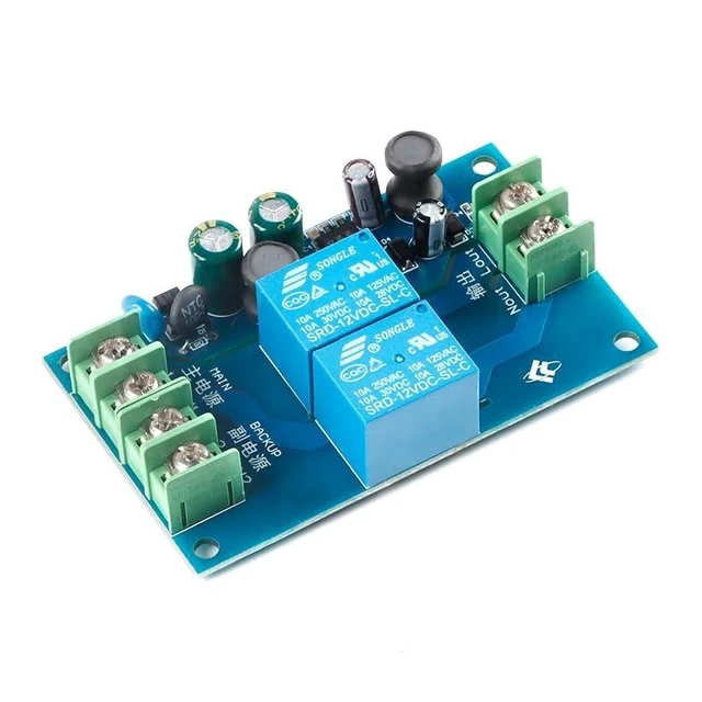 Alt view image 2 of 6 - 2PCS 2 Channel Automatic Power Switching Module Automatic Emergency Power Supply Module Switch Dual Power Supply Module AC 90-240V 10A Backup Battery Switch Controller Module