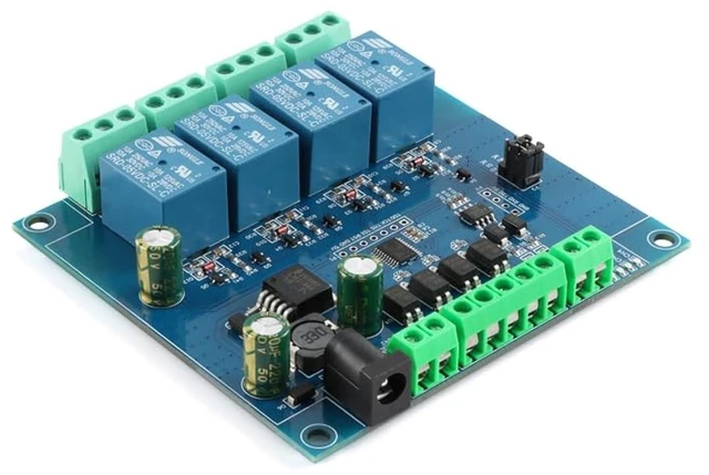 Main image of Modbus-Rtu 7-24V 4 Channel Relay Module Switch Modbus RTU Switch Input Output 5V RS485 TTL Communication Anti-Reverse Connection