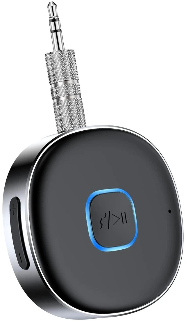 Alt view image 8 of 14 - Bluetooth Receiver, Portable 3.5mm Aux Car Adapter, Bluetooth Wireless Audio Receiver for Car/Home Stereo/Wired Headphones/Speaker, 16H Battery Life