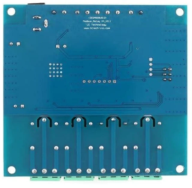 Alt view image 5 of 6 - Modbus-Rtu 7-24V 4 Channel Relay Module Switch Modbus RTU Switch Input Output 5V RS485 TTL Communication Anti-Reverse Connection