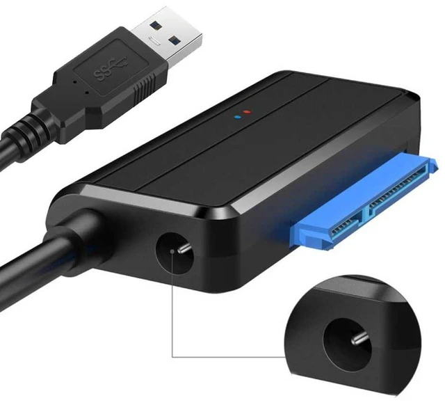 Alt view image 2 of 5 - 45CM USB 3.0 To Sata 3 2 1 Adapter Converter Cable SataIII To USB3.0 For 2.5" 3.5" inch Sata III II I HDD SSD Hard Disk Drive