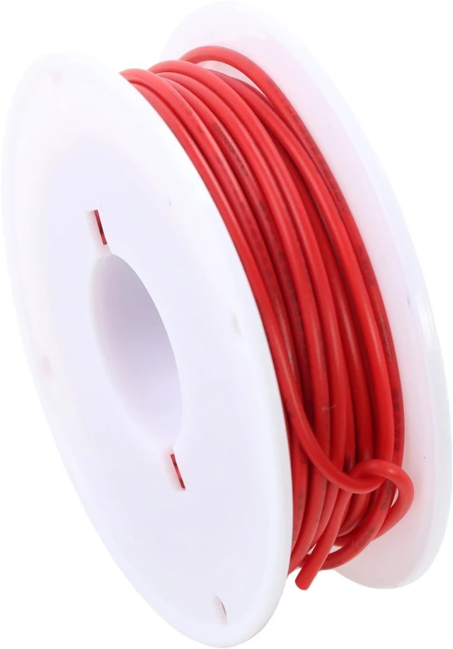 Main image of 24AWG PVC Wire 20m/66ft Red, 1007 Tinned Copper Hookup Wire, 300V 80°C Electronic Cable for PCB Jumper, DIY, RC Projects