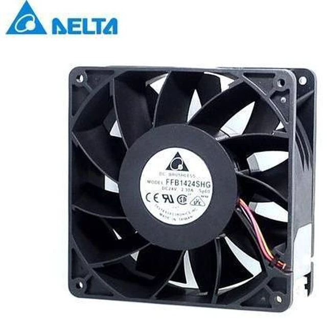 Main image of delta 14050 24V2.3A FFB1424SHG super wind 14cm dual ball bearing cooling fan 140*140*50mm