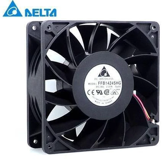 Alt view image 2 of 6 - delta 14050 24V2.3A FFB1424SHG super wind 14cm dual ball bearing cooling fan 140*140*50mm