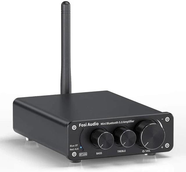 Alt view image 8 of 14 - BT10A Bluetooth 5.0 Stereo Audio Amplifier Receiver 2 Channel Class D Mini Hi-Fi Integrated Amp for Home Passive Speakers 50W x 2 TPA3116
