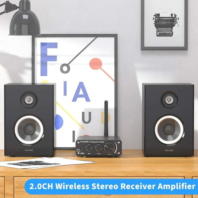 Alt view image 9 of 14 - BT10A Bluetooth 5.0 Stereo Audio Amplifier Receiver 2 Channel Class D Mini Hi-Fi Integrated Amp for Home Passive Speakers 50W x 2 TPA3116