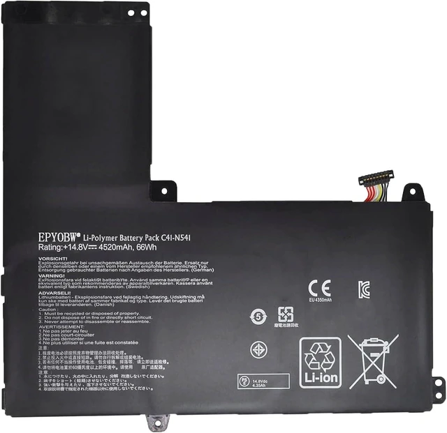 Main image of C41-N541 Laptop Battery 66Wh 4520mAh 14.8V Compatible with ASUS Q501L Q501L-BBI Q501LA Q501LA-BSI5T19 Q501LA-BBI5T03 Series 0B200-00430100M N54PNC3