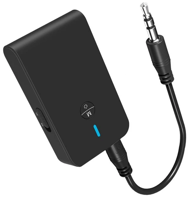Alt view image 12 of 18 - Bluetooth 5.3 Transmitter Receiver for TV and Wireless Headphones, 2-in-1 Bluetooth Adapter, Wireless Transmitter for TV, PC, MP3, Gym, Airplane Use with Any 3.5 mm Audio Jack
