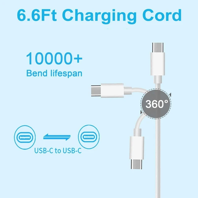 Alt view image 5 of 7 - Replacement MacBook Air Charger for MacBook Pro Charger 100W USB C Power Adapter for Mac Book Pro 2022 2021 2020 2019 2018 16 15 14 13 Inch Fast Charging and All Type C Devices Laptops