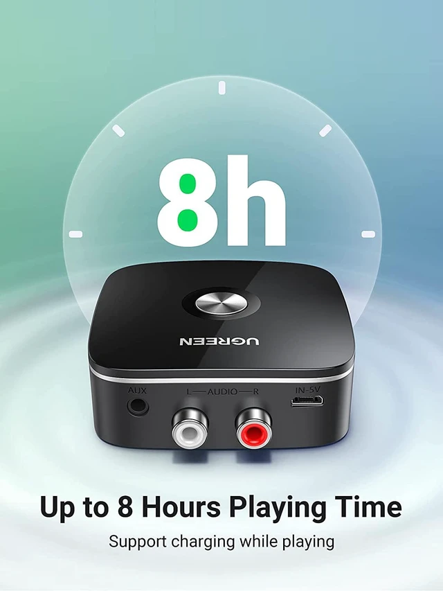 Alt view image 5 of 7 - UGREEN Bluetooth Receiver 5.0 Wireless Auido Music RCA Adapter for Home Car Music Streaming Sound with 3.5mm and 2RCA Compatible with iPhone X, 8, 8 Plus, iPad, Samsung S8 Plus, Note 8, Tablet, Laptop