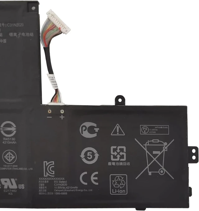 Alt view image 3 of 4 - C31N2020 Laptop Battery 50Wh 4335mAh 3-Cell 11.55V Compatible with Asus Chromebook Flip CM1 CM1400FXA-EC0014 CM1400FXA-EC0022 CM1400FXA-EC0023 CM1400FXA-EC0046 Series 3ICP5/70/81
