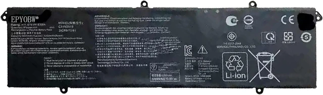 Main image of C31N2019 Laptop Battery 63Wh 5427mAh 3-Cell 11.61V Compatible with ASUS VivoBook Pro 14X OLED M7400 / VivoBook Pro 15 OLED M3500QC M3500QC-L1062 Series C31N2019-1 3ICP6/70/81