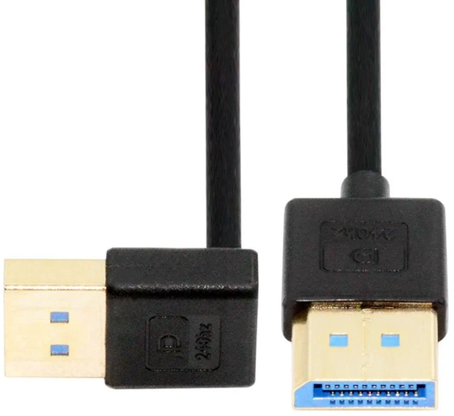 Main image of CY Ultrafine Down Angled DisplayPort 1.4 DP to DP Cable 8K 60hz Cable Ultra-HD UHD 4K 144hz 90 Degree for Desktop Laptop Monitor 100cm