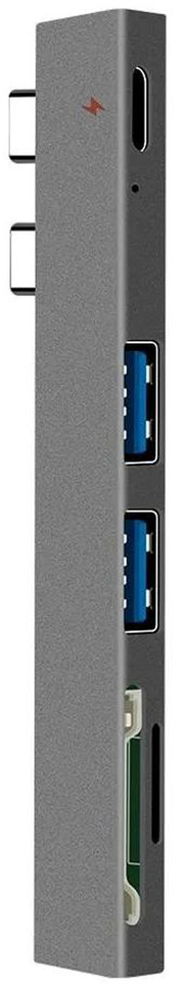 Alt view image 5 of 5 - 20# USB C HUB Dual Type C Adapter Dock with USB PD Charger SD/TF Slot For PC Type C docking station HUB hub Charger