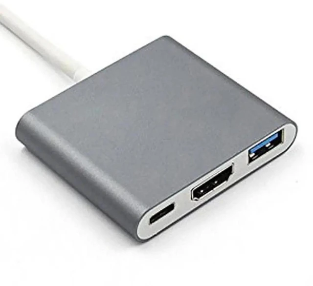 Alt view image 5 of 5 - Mosible USB C HUB to HDMI Adapter for Macbook Pro/Air Thunderbolt 3 USB Type C Hub to HDMI 4K USB 3.0 Port USB-C Power Delivery