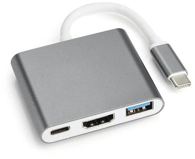 Alt view image 2 of 5 - Mosible USB C HUB to HDMI Adapter for Macbook Pro/Air Thunderbolt 3 USB Type C Hub to HDMI 4K USB 3.0 Port USB-C Power Delivery