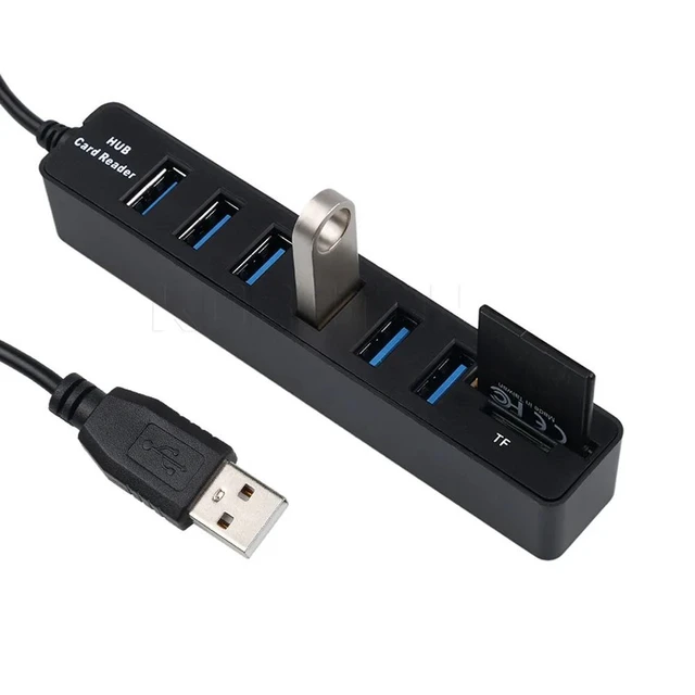 Alt view image 2 of 5 - USB Hub 3/6 Port Expander Hub High Speed Multi USB Splitter 2.0 Hub 3 Hub 3.0 Multiple USB3.0 TF SD Card Reader For PC