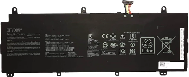 Main image of C41N1828 Laptop Battery 60Wh 3890mAh 15.44V Compatible with Asus ROG Zephyrus S GX531GV GX531GW GX531GWR GX531GX GX531GXR GX532GV GX532GW GX535GV GX535GW Series 0B200-03020200 0B20003020200