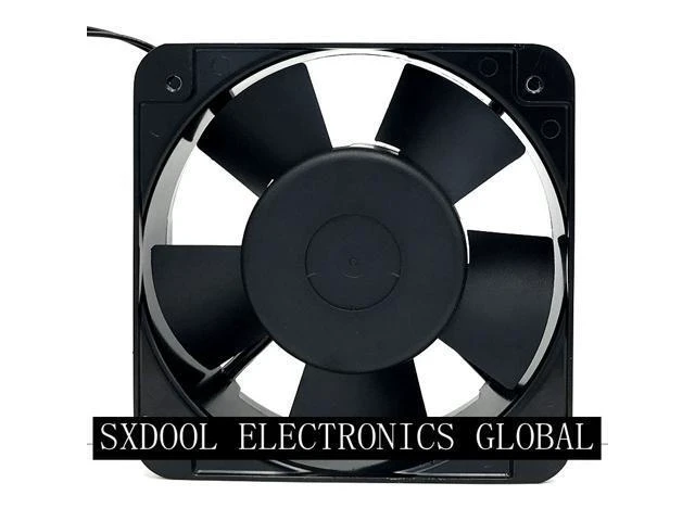 Alt view image 3 of 3 - NEW original COMMONWEALTH ROTARY fan FP-108EX-S1-B AC Axial Fan with Ball Bearing AC 220/240V 50/60Hz 0.22A 38W 2 Wires 150x150x50mm 15cm aluminium alloy Frame
