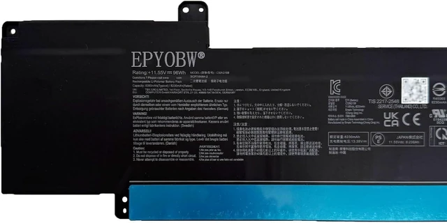 Alt view image 2 of 5 - C32N2108 Laptop Battery 96Wh 8380mAh 6-Cell 11.55V Compatible with Asus Zenbook Pro 16X OLED/Zenbook UZ7602ZM / Pro 16X UX7602ZM UX7602ZM UX7602IV UX7602BZ Series 0B200-04180000